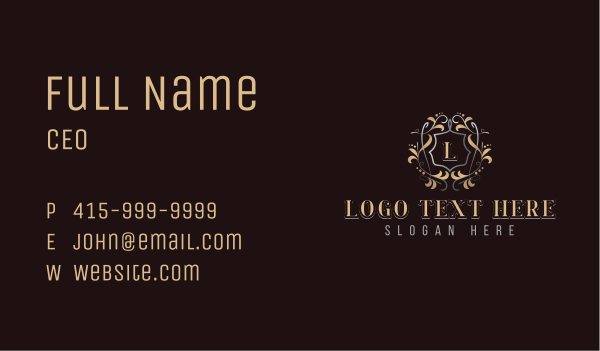 Ornamental Luxury Boutique Business Card Design Image Preview