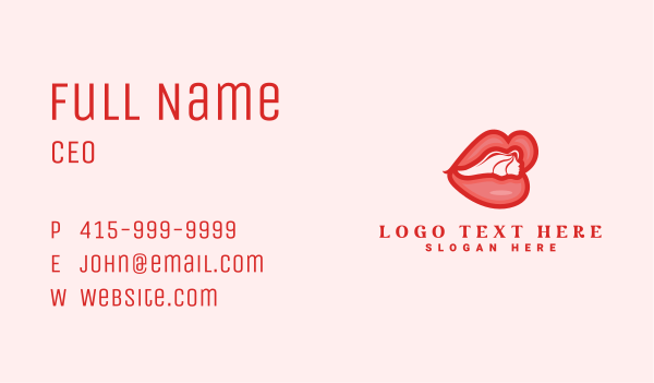 Sexy Woman Lips Business Card Design Image Preview