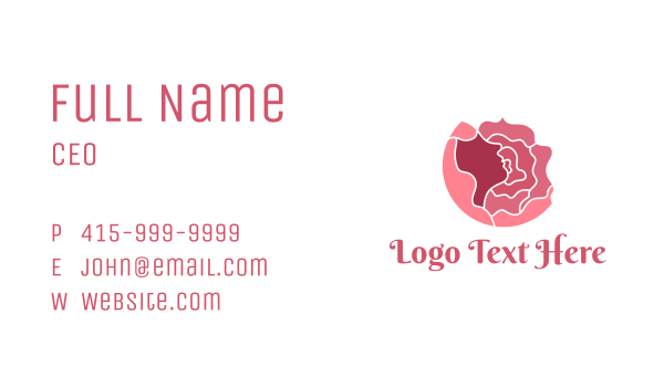 Rose Hair Petals Business Card Design Image Preview