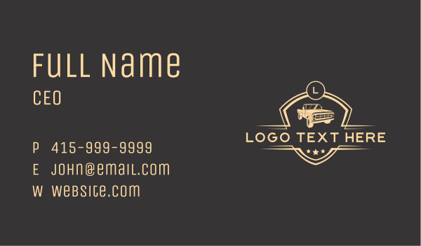 Car Shield Garage Business Card Design Image Preview