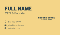 Rustic Brand Wordmark Business Card Image Preview