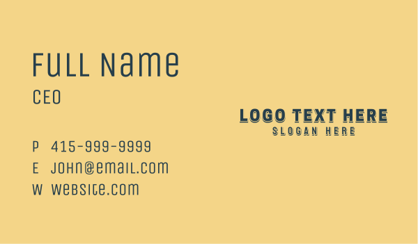 Rustic Brand Wordmark Business Card Design Image Preview