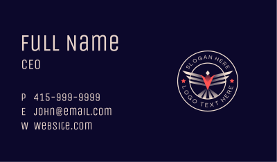 Aviation Wings Eagle Business Card Image Preview