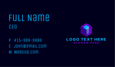 Digital Data Cube Business Card Image Preview