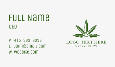 Natural Marijuana Plantation Business Card Image Preview