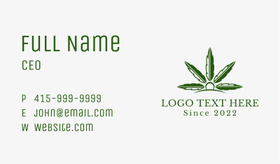 Natural Marijuana Plantation Business Card