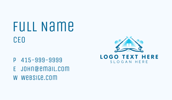 Pressure Washer Disinfection Business Card Design Image Preview