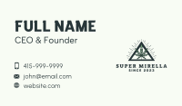 Green Weed Leaf Triangle  Business Card Image Preview