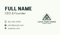 Green Weed Leaf Triangle  Business Card Image Preview