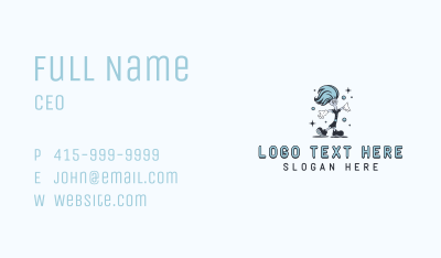 Sanitation Janitorial  Mop Business Card Image Preview