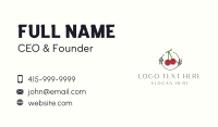 Red Cherry Fruit Business Card Design