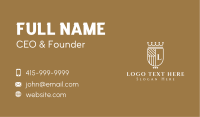 Crown Shield Letter Business Card Image Preview