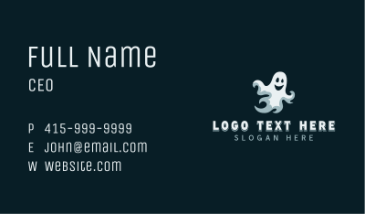 Scary Spooky Ghost Business Card Image Preview