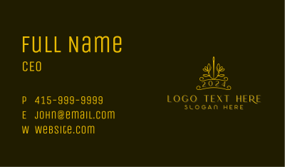 Floral Needle Stitching Business Card Image Preview