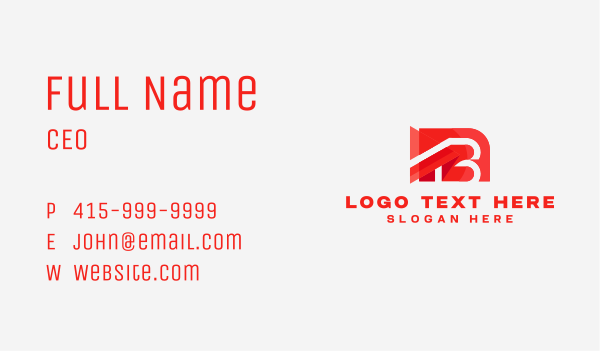 Multimedia Advertising Letter B Business Card Design Image Preview