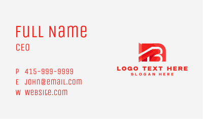 Multimedia Advertising Letter B Business Card Image Preview