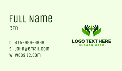 Hand Leaf Medicine Business Card Image Preview