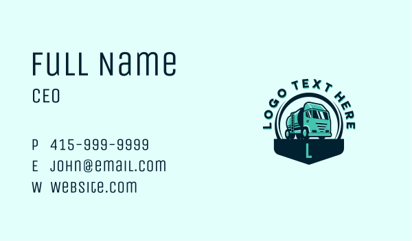 Construction Freight Truck Business Card Design Image Preview