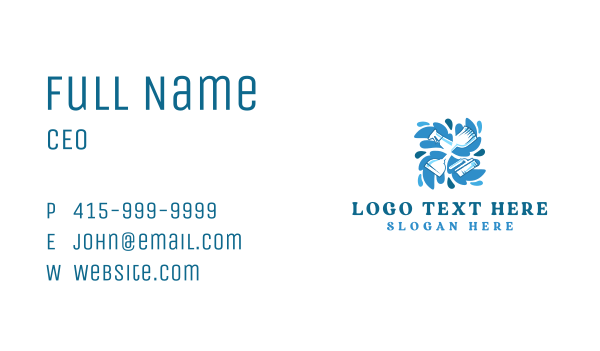 Wash Sanitation Cleaning Business Card Design Image Preview