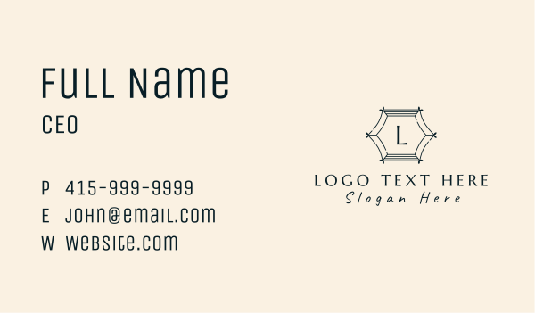 Aesthetic Boutique Lettermark Business Card Design Image Preview