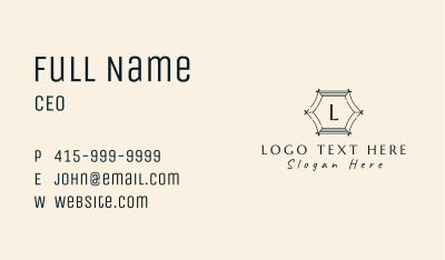 Aesthetic Boutique Lettermark Business Card Image Preview