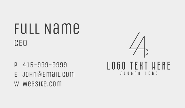 Elegant Letter LA Company  Business Card Design Image Preview