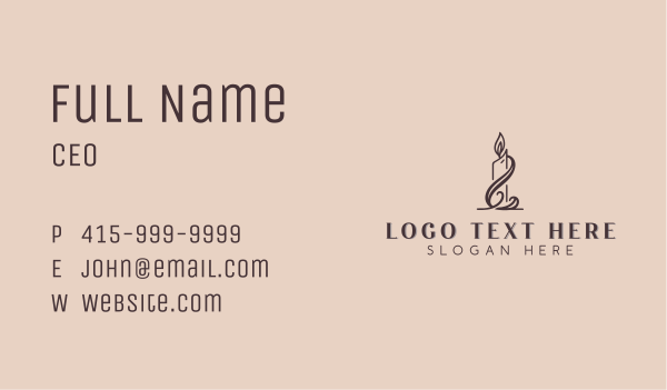 Candlelight Home Decor  Business Card Design Image Preview
