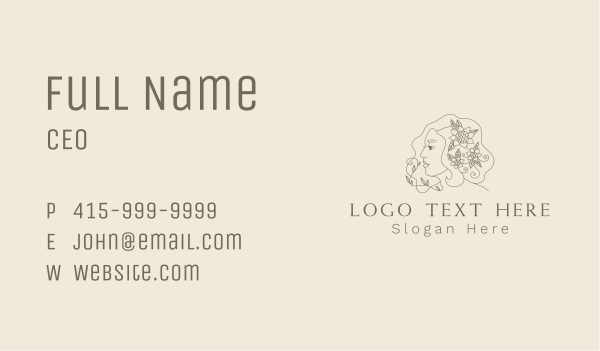 Floral Woman Styling Business Card Design Image Preview