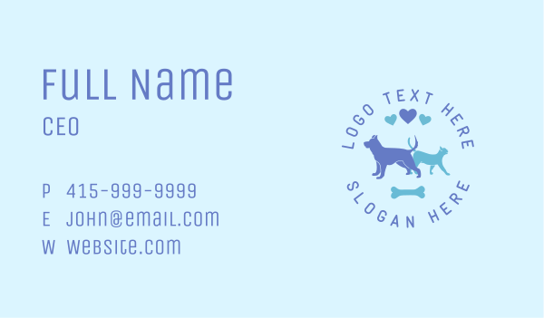 Dog Cat Pet Love Business Card Design Image Preview