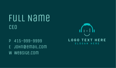 Musical Studio Headphones Business Card Image Preview