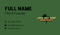 Tropical Tree Resort Business Card Design