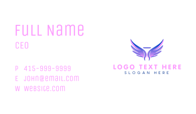 Angel Wings Halo Business Card Image Preview