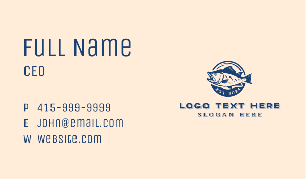 Marine Fish Seafood Business Card Design Image Preview