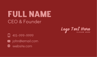 Cursive Shadow Wordmark Business Card Image Preview