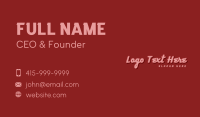 Cursive Shadow Wordmark Business Card Preview