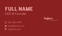 Cursive Shadow Wordmark Business Card Image Preview