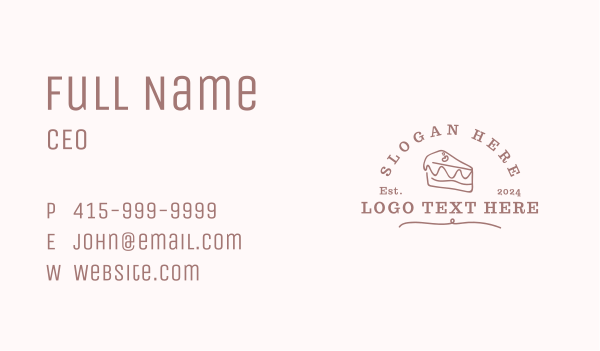 Freshly Baked Cake  Business Card Design Image Preview