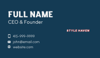 Apparel Store Wordmark Business Card Image Preview