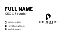 Minimalist Black Penguin Business Card Image Preview