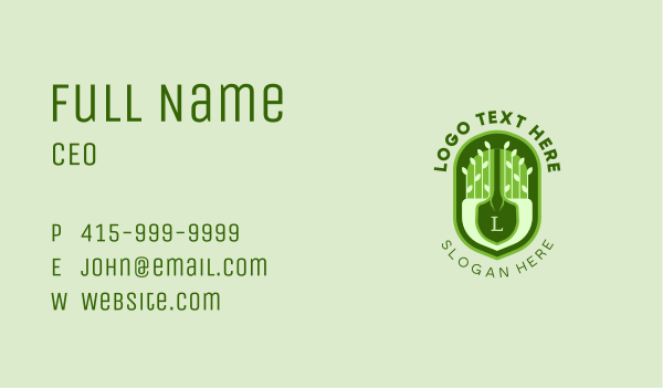 Gardening Landscape Shovel Business Card Design Image Preview