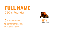 Orange Trailer Truck Business Card Image Preview
