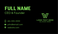 Software Programmer Letter W Business Card Image Preview