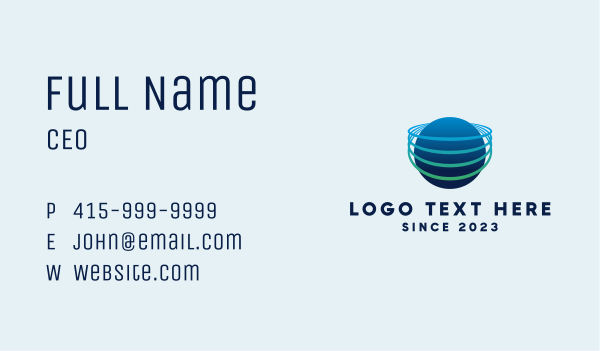 Digital Globe Technology  Business Card Design Image Preview