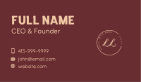 Stylish Script Emblem Lettermark Business Card Design