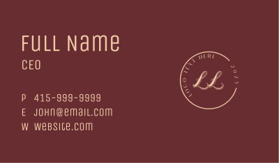 Stylish Script Emblem Lettermark Business Card Image Preview