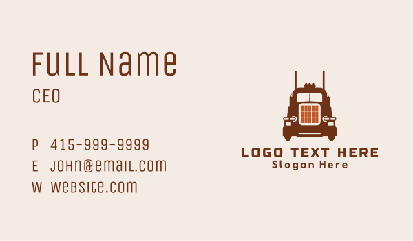 Tanker Trailer Truck Business Card Design Image Preview