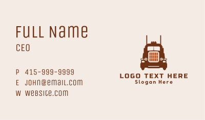 Tanker Trailer Truck Business Card Image Preview