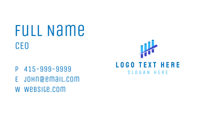 Accounting Blue Chart Business Card Image Preview