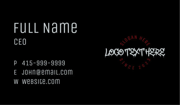 Street Style Wordmark Business Card Design Image Preview