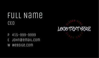 Street Style Wordmark Business Card Image Preview